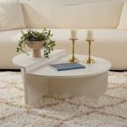 Ronde Salontafel Wood Wit 85 cm Melamine Orin