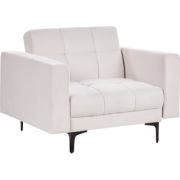 Beliani ALNES - Fauteuil-Wit-Polyester