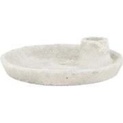 Dinnercandle holder cement 16x16x4 cm