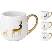 Beker new bone porcelain 375ml kerstversiering