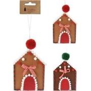 Hangdeco huis cookie 16 cm 2ass kerstversiering