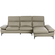 Beliani FARILA - Hoekbank-Beige-Leer