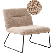 Beliani COTULLA - Fauteuil-Beige-Bouclé