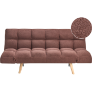Beliani INGARO - Driezitsbank-Bruin-Bouclé