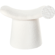 Beliani RIDDLE - Poef-Wit-Bouclé