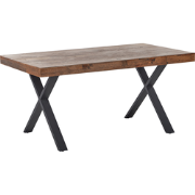 Beliani CLIFTON - Eettafel-Donkere houtkleur-Dennenhout