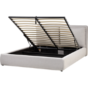 Beliani BAJONNA - Tweepersoonsbed-Grijs-Polyester