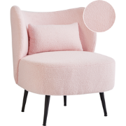 Beliani OTSBY II - Fauteuil-Roze-Bouclé