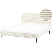 Beliani FLAYAT - Tweepersoonsbed-Wit-Corduroy
