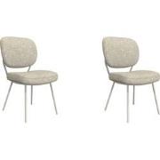 LABEL51 Eetkamerstoel Singapore - Naturel - Boucle - set van 2