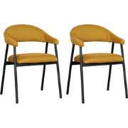 LABEL51 Eetkamerstoel Amaze - Oker - Breathe - set van 2