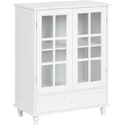 Beliani CARLET - Vitrinekast-Wit-MDF