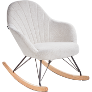 Beliani SKALE - Schommelstoel-Wit-Polyester