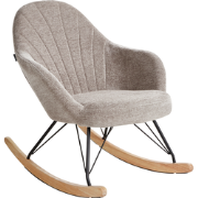 Beliani SKALE - Schommelstoel-Beige-Polyester