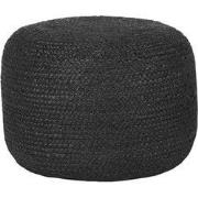 LABEL51 Poef Jute - Zwart - Jute - 50 cm