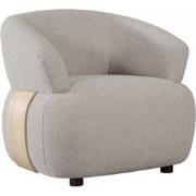 LABEL51 Fauteuil Valenza - Naturel - Stof - Naturel Hout - 79x83x73 cm