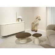 Brix - Salontafel Set Marron - Beige - Mangohout