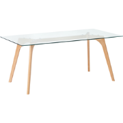 Beliani HUDSON - Eettafel-Transparant-Veiligheidsglas
