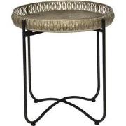 Clayre & Eef Bijzettafel  Ø 49x52 cm Koperkleurig Ijzer Rond