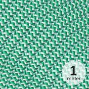 Strijkijzersnoer 3-aderig - per meter - groen/wit