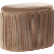 Beliani RICHLAND - Poef-Beige-Fluweel