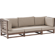 Beliani TRANI - Tuinsofa-Donkere houtkleur-FSC® gecertificeerd acaciah...