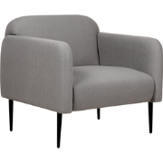 Beliani STOUBY - Fauteuil-Grijs-Linnen
