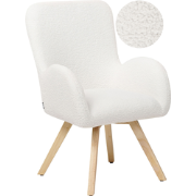 Beliani BJARN - Fauteuil-Wit-Bouclé