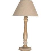 Clayre & Eef Tafellamp Ø 26x50 cm Bruin Hout Bureaulamp