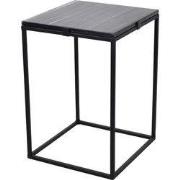 LOFT42 Marble Bijzettafel Vierkant Zwart - Metaal - Marmer - 32x32x46