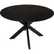 Eettafel Rond 120cm - Zwart Mangohout - Tafel Romeo