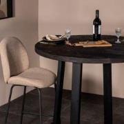 Bartafel Rond 110cm - Zwart - Mangohout - Bartafel Lowie