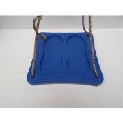 Voetschommel 36x36x4 cm pp-touw blauw