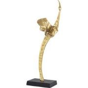 PTMD Yobie Gold Casted Alu Swan Statue Black Base L