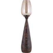 PTMD Midi Brown Mango Wood Stormlight Luster Glass M