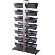 PTMD Davitt Black Steel Winerack PU Leather Holders L