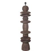 PTMD Callain Brown Mango Wood Floor Lamp Base Round