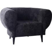 PTMD Elefan Anthracite Fauteuil Round Armrest