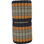 Fine Asianliving Thaise Mat Oprolbaar Matras 190x78x4.5cm Zwart Oranje