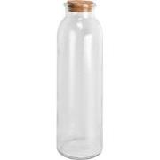 Clayre & Eef Decoratie Fles  Ø 5x19 cm Transparant Glas Voorraadpot De...