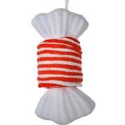 Clayre & Eef Kersthanger Snoep 11x8x20 cm Wit Rood Synthetisch