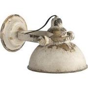 Clayre & Eef Wandlamp  30x21x18 cm  Beige Bruin Ijzer Rond Muurlamp