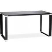 XLINE design recht directiebureau 160x80x73 cm Zwart