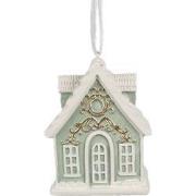 Clayre & Eef Kersthanger Gingerbread house 6x4x8 cm Groen Kunststof Ke...
