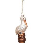 Xmas Hanger - Pelican - Glass - White - 6,5x4x12,5cm