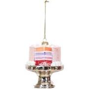Xmas Hanger - Pie - Glass - Pink - 9x11cm