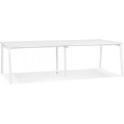 Dubbele bureaubank AMADEUS 280x140x745 cm Wit