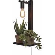 Wandlamp Flores - Bamboe Zwart - 30x18x52cm