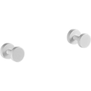 Kleding- en handdoekhaak Ronda ?28mm wit 2 stuks