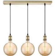 Home sweet home hanglamp Vintage brons 3L Beam Globe g180 - amber